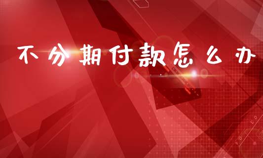 不分期付款怎么办_https://m.jnlaobingbanjia.com_理财规划_第1张
