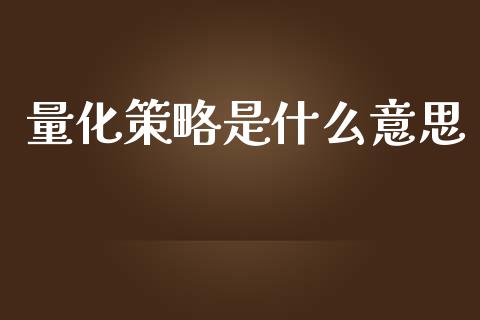 量化策略是什么意思_https://m.jnlaobingbanjia.com_理财规划_第1张