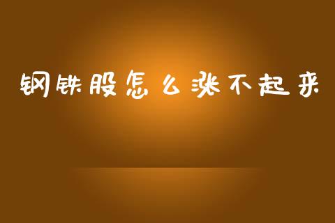 钢铁股怎么涨不起来_https://m.jnlaobingbanjia.com_全球市场_第1张