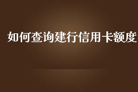 如何查询建行信用卡额度_https://m.jnlaobingbanjia.com_基金市场_第1张