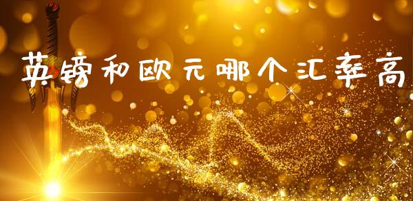 英镑和欧元哪个汇率高_https://m.jnlaobingbanjia.com_理财规划_第1张