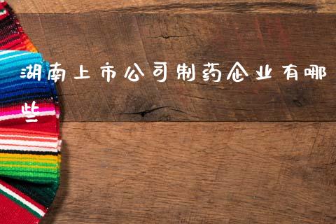 湖南上市公司制药企业有哪些_https://m.jnlaobingbanjia.com_金融监管_第1张