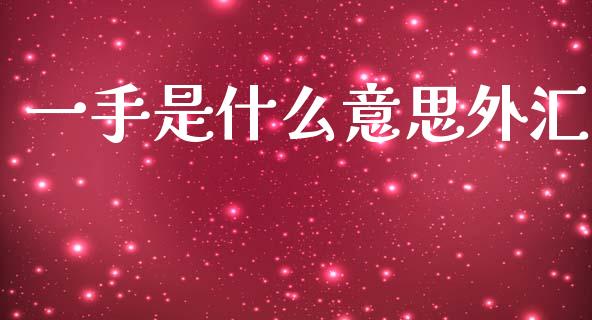 一手是什么意思外汇_https://m.jnlaobingbanjia.com_全球市场_第1张