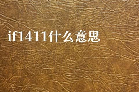 if1411什么意思_https://m.jnlaobingbanjia.com_股市新闻_第1张