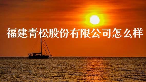 福建青松股份有限公司怎么样_https://m.jnlaobingbanjia.com_股市新闻_第1张