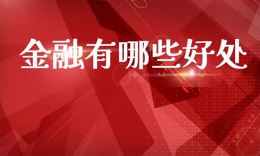 金融有哪些好处_https://m.jnlaobingbanjia.com_理财规划_第1张
