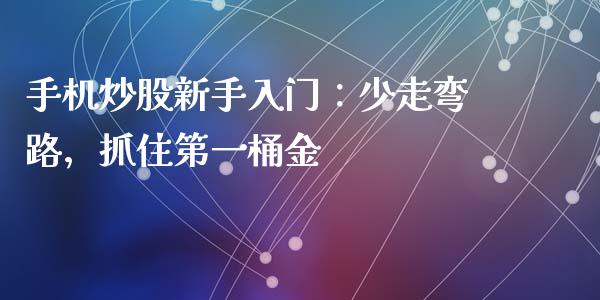 手机炒股新手入门：少走弯路，抓住第一桶金_https://m.jnlaobingbanjia.com_理财规划_第1张