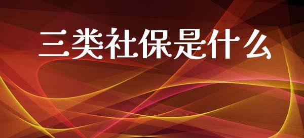 三类社保是什么_https://m.jnlaobingbanjia.com_股市新闻_第1张