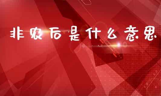 非农后是什么意思_https://m.jnlaobingbanjia.com_全球市场_第1张