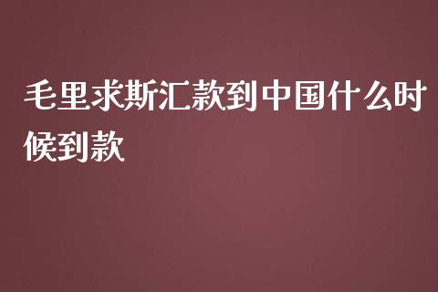 毛里求斯汇款到中国什么时候到款_https://m.jnlaobingbanjia.com_金融监管_第1张