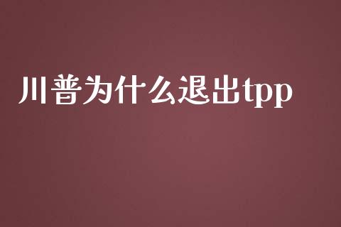 川普为什么退出tpp_https://m.jnlaobingbanjia.com_区块链_第1张