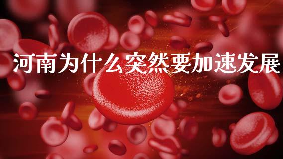 河南为什么突然要加速发展_https://m.jnlaobingbanjia.com_基金市场_第1张