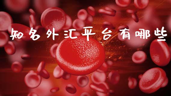 知名外汇平台有哪些_https://m.jnlaobingbanjia.com_股市新闻_第1张
