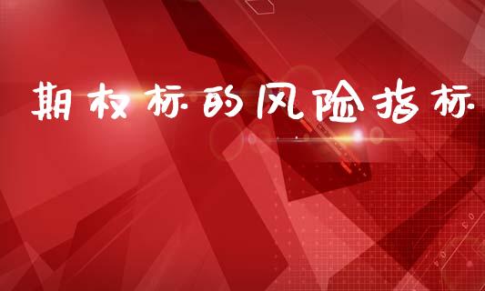 期权标的风险指标_https://m.jnlaobingbanjia.com_金融监管_第1张