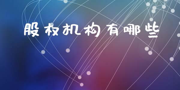 股权机构有哪些_https://m.jnlaobingbanjia.com_股市新闻_第1张