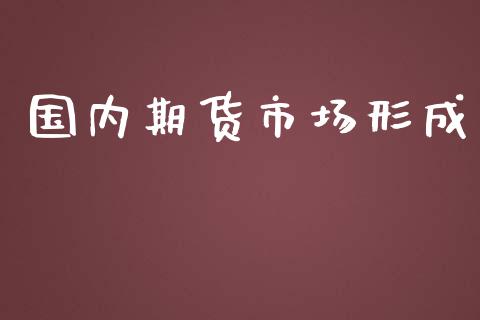 国内期货市场形成_https://m.jnlaobingbanjia.com_理财规划_第1张