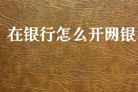 在银行怎么开网银_https://m.jnlaobingbanjia.com_理财规划_第1张