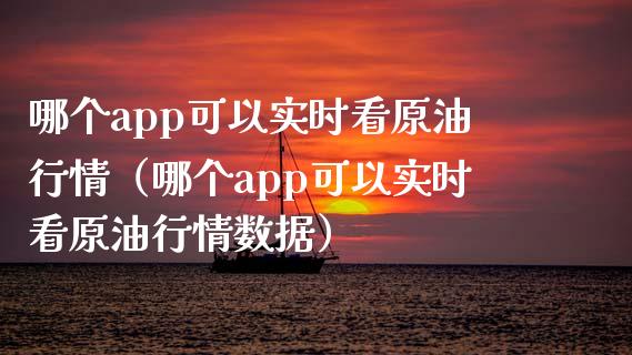 哪个app可以实时看原油行情（哪个app可以实时看原油行情数据）_https://m.jnlaobingbanjia.com_基金市场_第1张