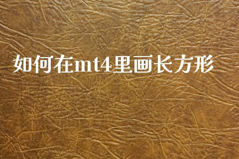 如何在mt4里画长方形_https://m.jnlaobingbanjia.com_全球市场_第1张