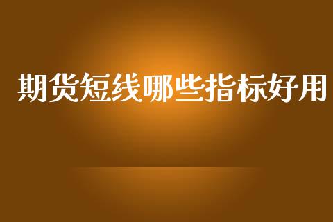 期货短线哪些指标好用_https://m.jnlaobingbanjia.com_股市新闻_第1张