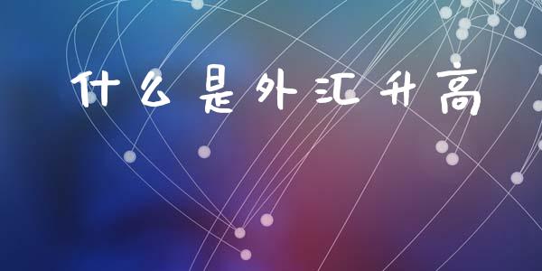 什么是外汇升高_https://m.jnlaobingbanjia.com_全球市场_第1张
