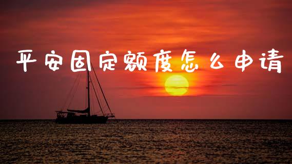 平安固定额度怎么申请_https://m.jnlaobingbanjia.com_股市新闻_第1张