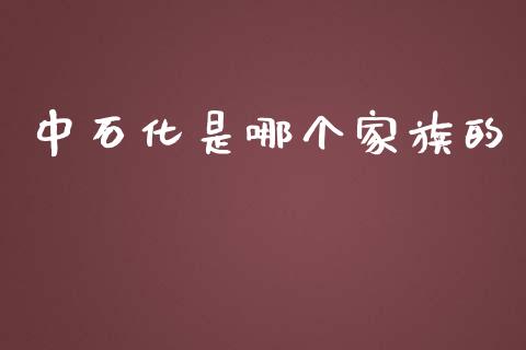 中石化是哪个家族的_https://m.jnlaobingbanjia.com_基金市场_第1张