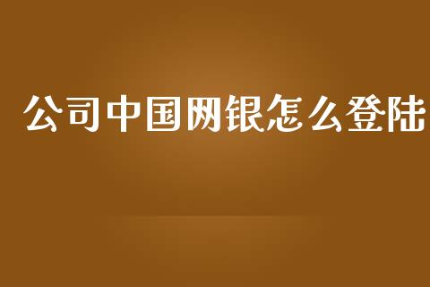 公司中国网银怎么登陆_https://m.jnlaobingbanjia.com_全球市场_第1张