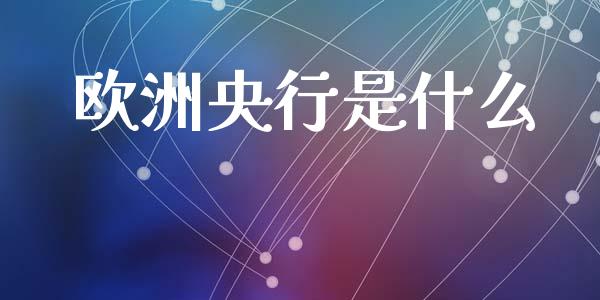 欧洲央行是什么_https://m.jnlaobingbanjia.com_理财规划_第1张