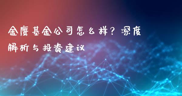 金鹰基金公司怎么样？深度解析与投资建议_https://m.jnlaobingbanjia.com_全球市场_第1张