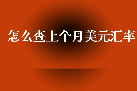 怎么查上个月美元汇率_https://m.jnlaobingbanjia.com_基金市场_第1张
