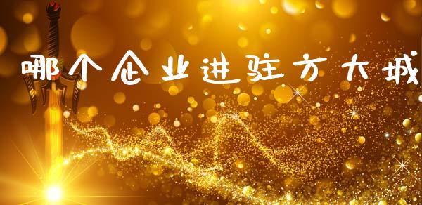 哪个企业进驻方大城_https://m.jnlaobingbanjia.com_金融监管_第1张
