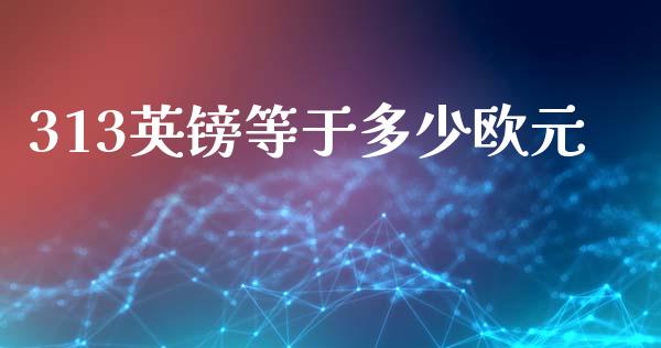 313英镑等于多少欧元_https://m.jnlaobingbanjia.com_区块链_第1张