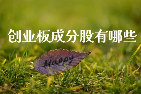 创业板成分股有哪些_https://m.jnlaobingbanjia.com_理财规划_第1张