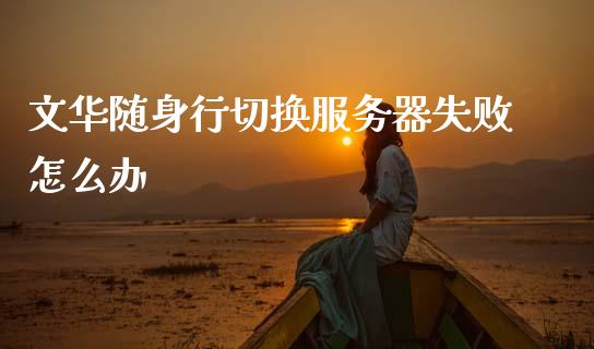 文华随身行切换服务器失败怎么办_https://m.jnlaobingbanjia.com_基金市场_第1张