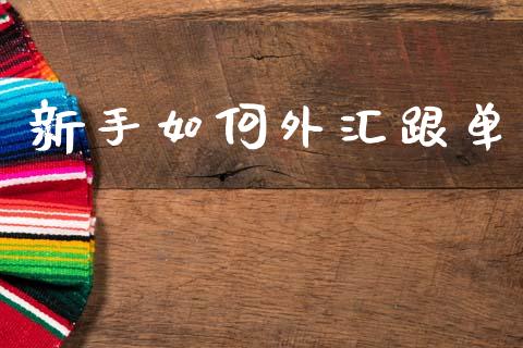 新手如何外汇跟单_https://m.jnlaobingbanjia.com_全球市场_第1张