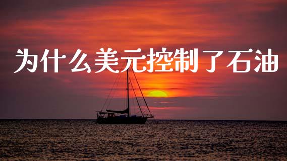 为什么美元控制了石油_https://m.jnlaobingbanjia.com_股市新闻_第1张
