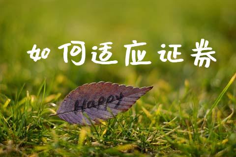 如何适应证券_https://m.jnlaobingbanjia.com_全球市场_第1张
