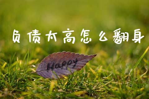 负债太高怎么翻身_https://m.jnlaobingbanjia.com_金融监管_第1张