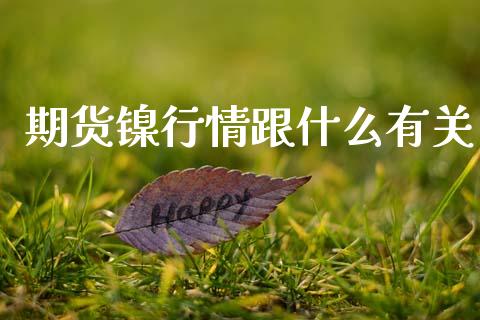 期货镍行情跟什么有关_https://m.jnlaobingbanjia.com_金融监管_第1张