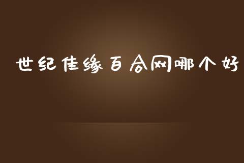 世纪佳缘百合网哪个好_https://m.jnlaobingbanjia.com_股市新闻_第1张