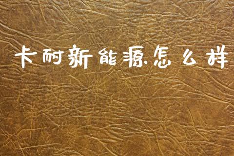 卡耐新能源怎么样_https://m.jnlaobingbanjia.com_区块链_第1张