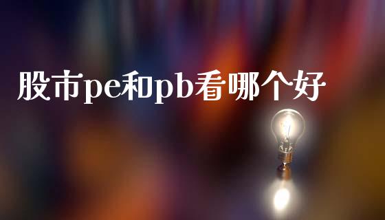 股市pe和pb看哪个好_https://m.jnlaobingbanjia.com_金融监管_第1张