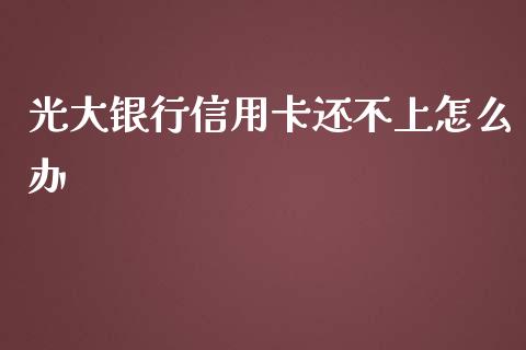 光大银行信用卡还不上怎么办_https://m.jnlaobingbanjia.com_区块链_第1张