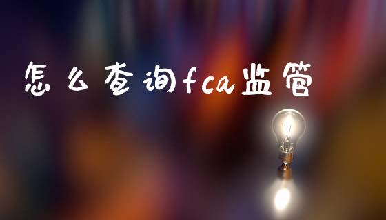 怎么查询fca监管_https://m.jnlaobingbanjia.com_理财规划_第1张