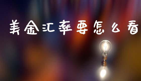美金汇率要怎么看_https://m.jnlaobingbanjia.com_基金市场_第1张