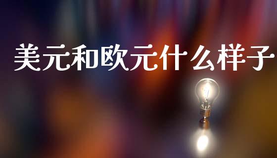 美元和欧元什么样子_https://m.jnlaobingbanjia.com_股市新闻_第1张