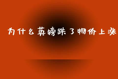 为什么英镑跌了物价上涨_https://m.jnlaobingbanjia.com_全球市场_第1张