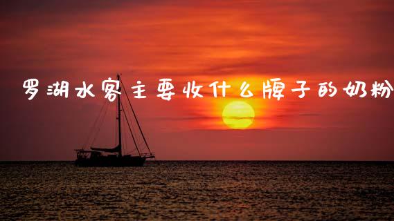 罗湖水客主要收什么牌子的奶粉_https://m.jnlaobingbanjia.com_全球市场_第1张