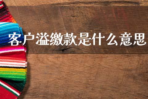 客户溢缴款是什么意思_https://m.jnlaobingbanjia.com_金融监管_第1张